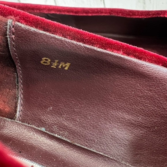 Vintage Vittorio Ricci Shoes Women 8.5M Block Heel Velvet Slip On 90s Fashion - Picture 12 of 15